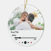 Songtekst Custom 2 foto's voor het paar Keramisch Ornament (Links)