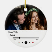 Songtekst Custom 2 foto's voor het paar Keramisch Ornament (Achterkant)