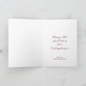 Songtekst van Joy to the World Christmas Carol Feestdagen Kaart (Binnen)