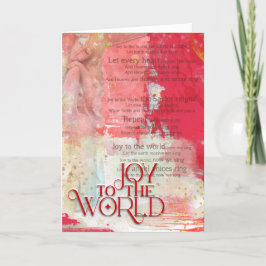 Songtekst van Joy to the World Christmas Carol Feestdagen Kaart