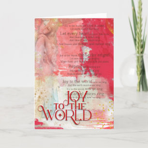 Songtekst van Joy to the World Christmas Carol Feestdagen Kaart