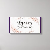 Songteksten om van te leven canvas afdruk (Voorkant)