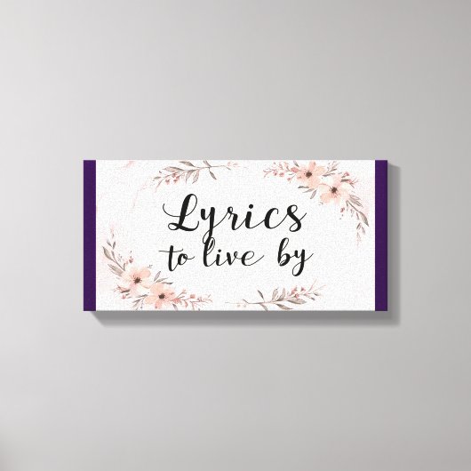 Songteksten om van te leven canvas afdruk (Voorkant)