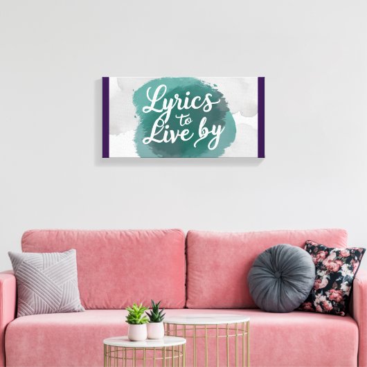 Songteksten voor Live by 2 Canvas Afdruk (Insitu (Woonkamer))