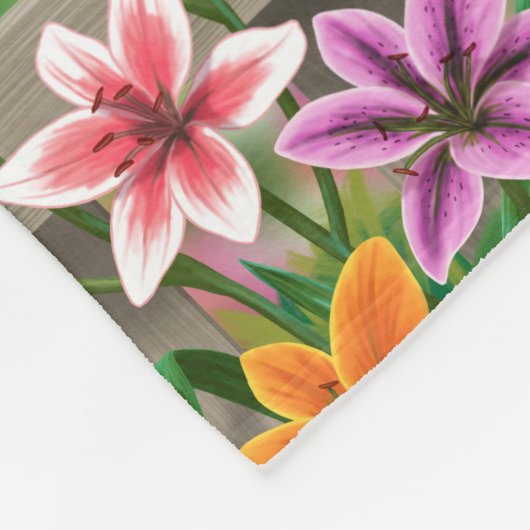 Songvogels Lily Garden Birdhouse Fleece Deken (Hoek)