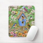 Songvogels Lily Garden Birdhouse Muismat (Met muis)