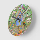 Songvogels Lily Garden Birdhouse Ronde Klok (Hoek)