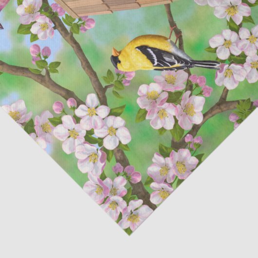 Songvogels Lily Garden Birdhouse Tissuepapier (Detail)