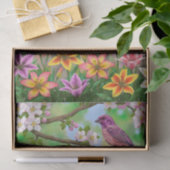 Songvogels Lily Garden Birdhouse Tissuepapier (Geschenk)