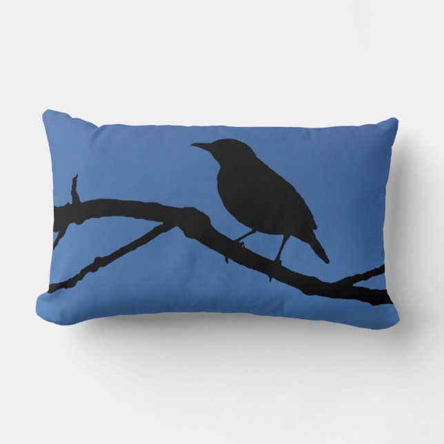 Songvogelsilhouet Kussen (Voorkant)
