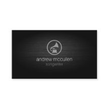 Songwriter Gramophone Icon Brushed Metal Muzikant