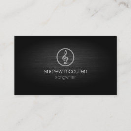 Songwriter Treble Clef Icon geborsteld metaal Visitekaartje