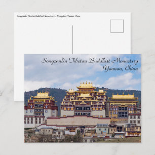 Songzanlin Tibetaans klooster - Yunnan, China Briefkaart
