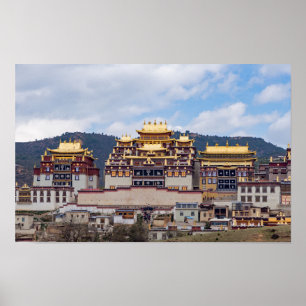 Songzanlin Tibetaans klooster - Yunnan, China Poster