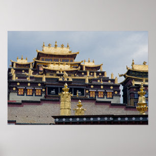 Songzanlin Tibetaans klooster - Yunnan, China Poster