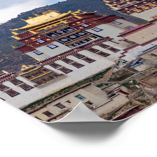 Songzanlin Tibetan Monastery - Yunnan, China Poster (Hoek)