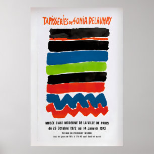 Sonia Delaunay tentoonstellingsposter 1973 vintage Poster