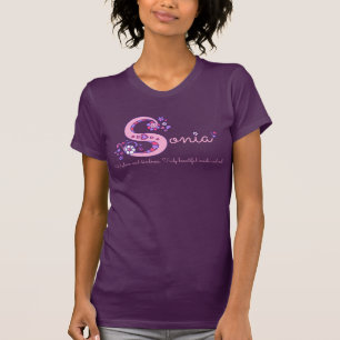 Sonia meisjes naam en betekenis S monogram t-shirt