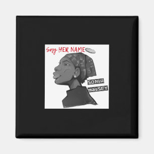 Sonia Mey - Justitie - Zeg haar naam - Black Lives Magneet