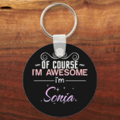 Sonia Natuurlijk ben ik Geweldige naam nieuwheid Sleutelhanger (Voorkant)
