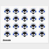 Sonic Alien Logo Ronde Sticker (Vel)