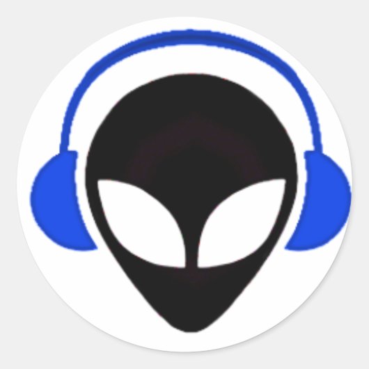 Sonic Alien Logo Ronde Sticker (Voorkant)