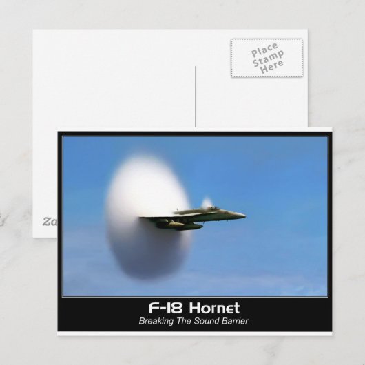 Sonic Boom F-18 Hornet Briefkaart (Voorkant / Achterkant)
