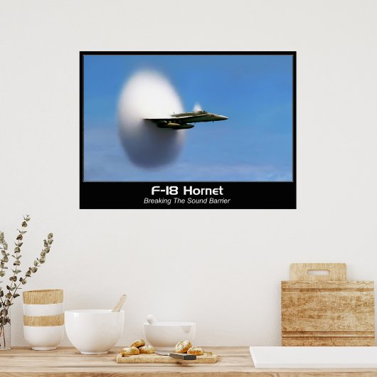 Sonic Boom F-18 Hornet Poster Print (Keuken)