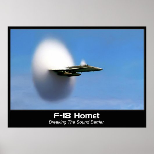 Sonic Boom F-18 Hornet Poster Print (Voorkant)