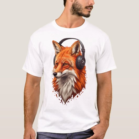 Sonic Flame – Abstracte Vos in Beweging T-shirt (Voorkant)