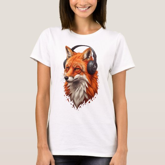 Sonic Flame – Abstracte Vos in Beweging T-shirt (Voorkant)