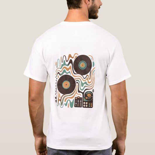 🎶 Sonic Mosaic – Abstracte DJ Vibes T-shirt (Achterkant)