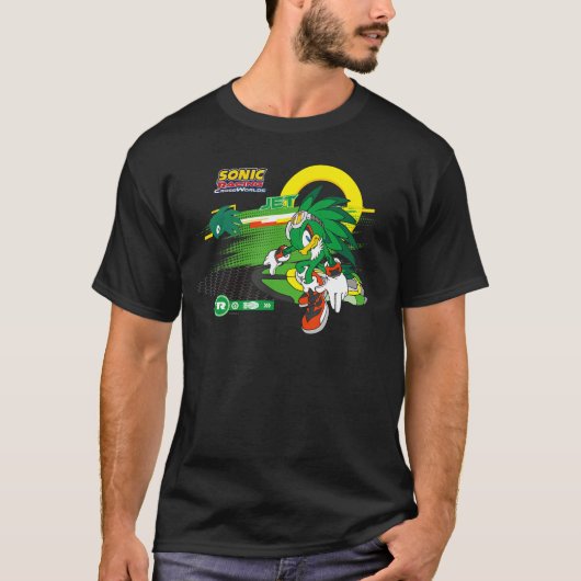 Sonic Racing CrossWorlds Ready to Roll Jet retro T-shirt (Voorkant)