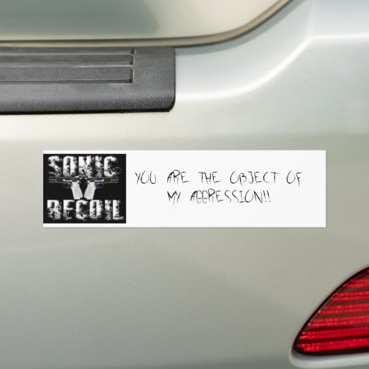 sonic recoil logo, U BENT HET VOORWERP VAN M... Bumpersticker (Op auto)