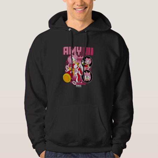 Sonic The Hedgehog Amy Roos Multi Pose Poster Hoodie (Voorkant)
