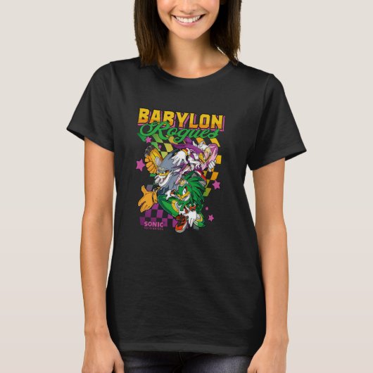 Sonic The Hedgehog Babylon Rogues Crew Retro Chest T-shirt (Voorkant)