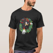Sonic The Hedgehog Christmas Shadow X Mas Krans T-shirt (Voorkant)
