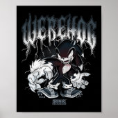 Sonic The Hedgehog Halloween Werehog Distressed St Poster (Voorkant)