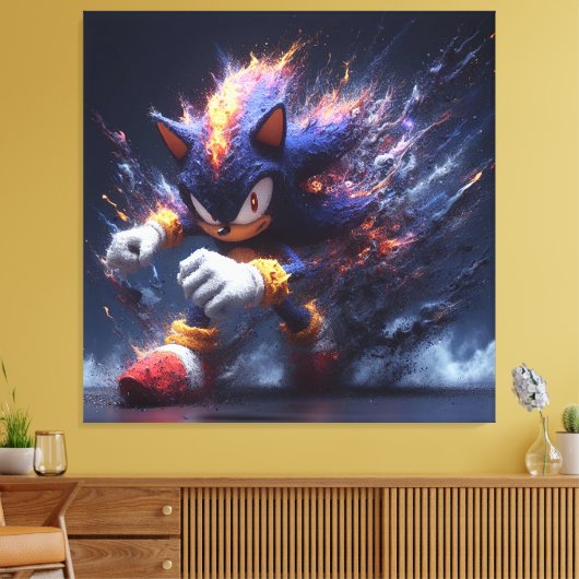 Sonic Toice Canvas Afdruk (Insitu (Woonkamer))