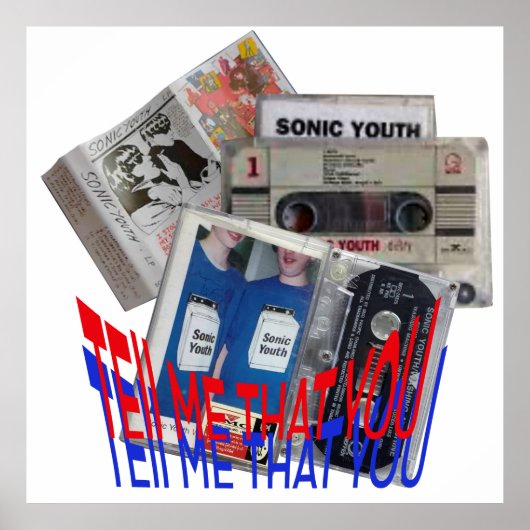 SONIC YOUTH CASSETTEBANDJE coole kunst Poster (Voorkant)