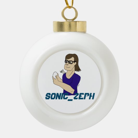 Sonic_Zeph Keramische Bal Ornament (Voorkant)