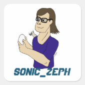 Sonic_Zeph Vierkante Sticker (Voorkant)