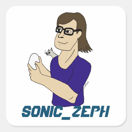 Sonic_Zeph Vierkante Sticker (Voorkant)
