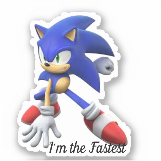 sonische bumperstickers sticker (Voorkant)