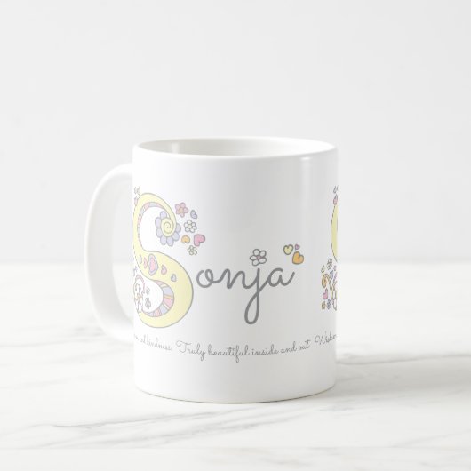 Sonja letter S: monogram mok (Voorkant links)