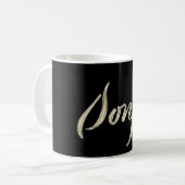 Sonja white gold Handwriting Tasse Kaffeetasse Koffiemok (Voorkant links)