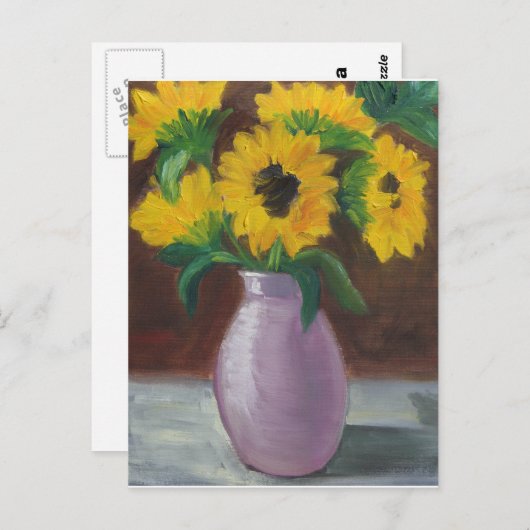 Sonnenblumen Briefkaart (Voorkant / Achterkant)