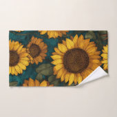 Sonnenblumen Muster – Fröhlicher Floral Style Bad Handdoek (Handdoek)