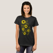 Sonnenblumen Sonnenblume Blumenranke Ornament T-shirt (Voorkant volledig)