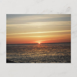 Sonnenuntergang am Meer Watt Ebbe Briefkaart